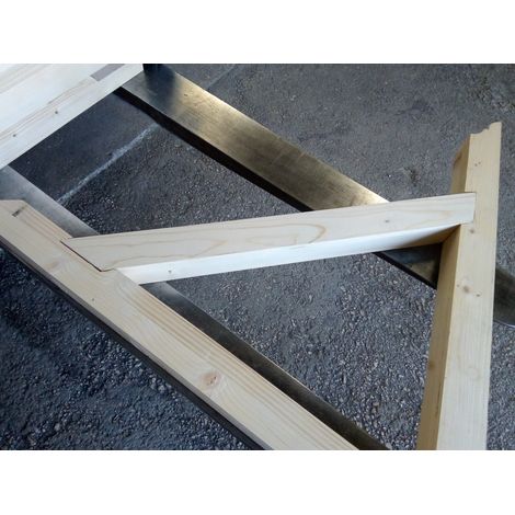 Braccio/Supporto in legno lamellare Abete cm 90 x cm 90 con incastro (1/3)