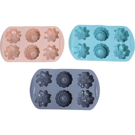Moule à muffins antiadhésif en Silicone, résistant à la chaleur, micro-ondes, lavable au lave-vaisselle, cuisson pour gâteaux, 3 pièces. (1/5)