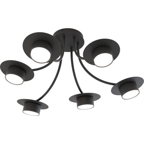 Lampada a Soffitto Enso, Metallo, Nero, 60x29x60 cm