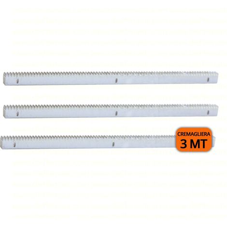 Kit Cremagliera 30x12 3 Mt M4 In Acciaio Zincata Zincato X Cancello Scorrevole