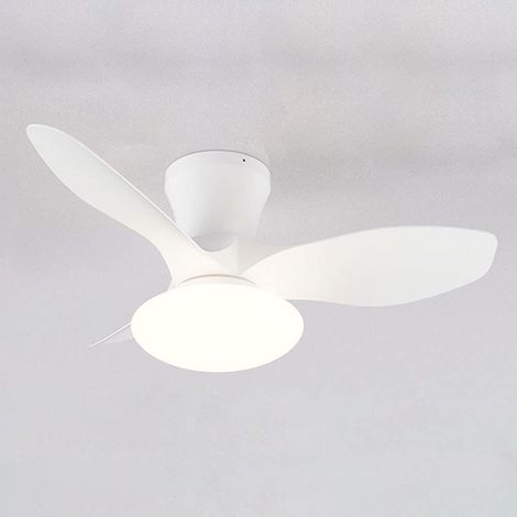 Ventilateur Plafonnier LED Extra Plat 80 cm, Télécommande et Variateur de Lumière-Blanc (1/5)