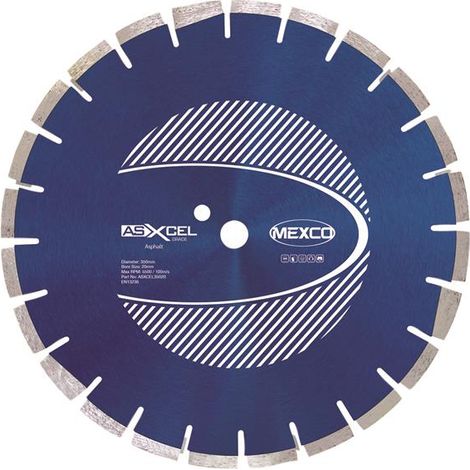 MEXCO ASXCEL35020 Asphalt XCEL Grade Diamond Blade 350 x 20mm MEXASXL35020 (1/2)