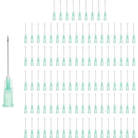 Aiguilles De Distribution Embout Acier Inox 21G 1,69" Vert 100Pcs (1/5)