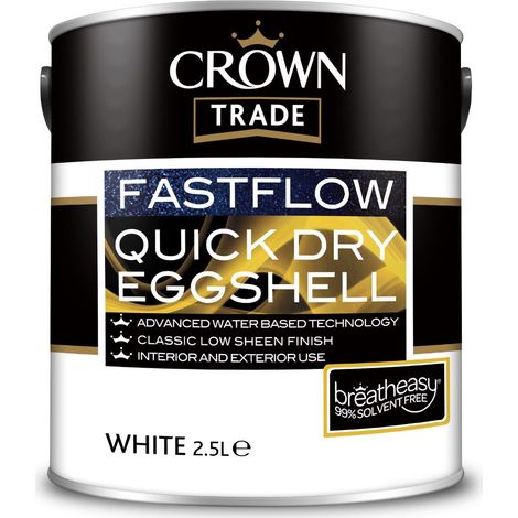 CROWN TRADE FASTFLOW QD EGGSHELL WHITE 2.5L