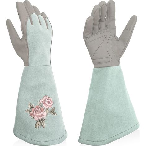 Gants de jardin en cuir synthétique pour femme - Protection complète contre les épines - Résistance aux perforations - Intra-FIT (1/4)