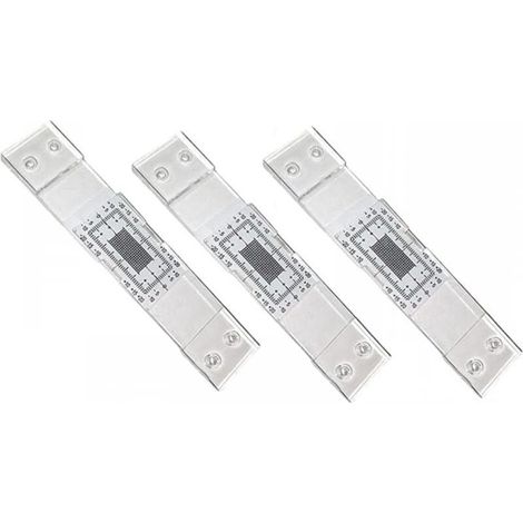 Moniteur De Fissures - Jauge En Acrylique Transparent Avec Grille En Millimètres - Pour Surveillance Horizontale Et Verticale Des Fissures Murales - Lot De 3 (1/5)