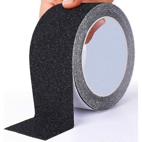 Bande antidérapante - - 5 cm x 10 m - PVC - Sable de quartz - Résistante aux intempéries - Excellente adhérence (1/4)
