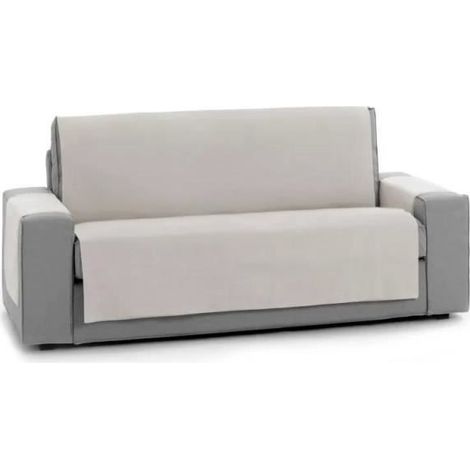 Housse canapé - JUANIO - 2 place - Polyester-coton 260 g/m² - Antidérapante - Beige 220x115 cm (1/3)