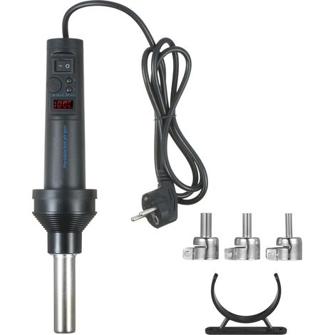 Mini pistolet thermique 420 W portable avec écran numérique, température et débit d'air réglables. Idéal pour le bricolage, le séchage par thermorétraction, le décapage de peinture et le soudage d'adh