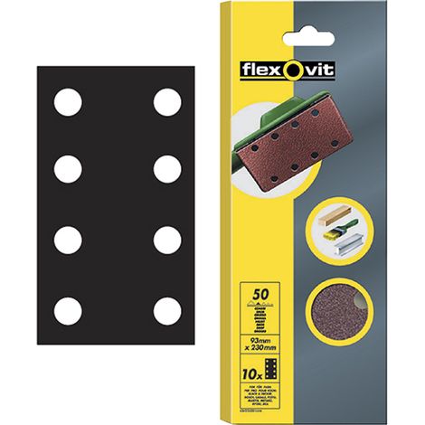 Flexovit 1/3 Sanding Sheets Perforated Medium 80 Grit (Pack 10) FLV26335