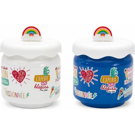 Lot de 2 Bougies Parfumées Merci Maîtresse Arc-en-Ciel - Fleur de Coton - Pot en Verre avec Couvercle - Livraison gratuite (1/5)