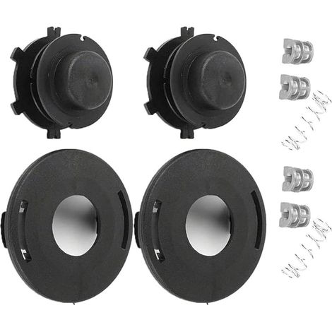 Lot de 2 têtes de débroussailleuse + capuchon avec ressort pour débroussailleuse Stihl 25-2 FS 44 55 56 70 80 83 85 90 RX110/120/130 (1/5)