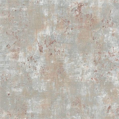 Plaster look wallpaper wall Profhome 396702 hot embossed non-woven wallpaper textured with tangible texture and metallic highlights grey blue bronze beige 5.33 m2 (1/5)
