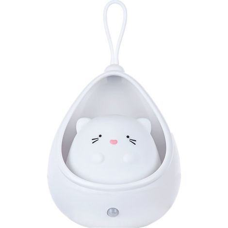 Petite lampe de poche avec capteur de chat Capteur de corps humain intelligent LED Petite lampe de nuit USB Armoire de chevet Lampe à capteur de penderie Blanc 106 75 125mm 1 (1/2)