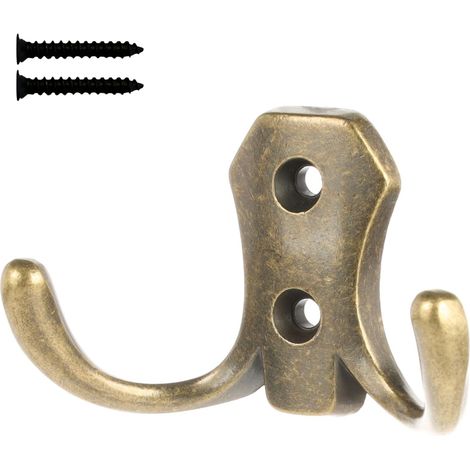Appendiabiti da parete in bronzo patinato con due ganci XV03 (1/5)