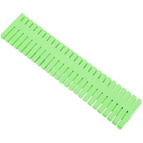 Organisateur de Tiroir,24 pièces diviseurs de tiroir, réglables,séparateurs de Compartiment de Grille de tiroir pour sous-vêtements, Chaussettes, Fournitures de Bureau etc. (vert)32cmx7cm (1/4)