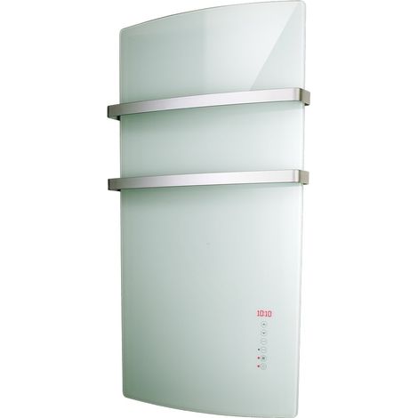 Radiatore elettrico scaldasalviette in vetro bianco Radialight Deva GLABIA02 Bianco (1/4)