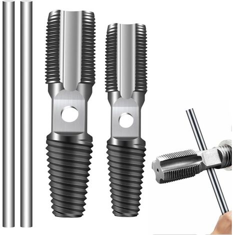 Endommagé vis Extracteurs Dénudés, Kit d'extracteurs de vis tarauds 1/2" et 3/4", Extracteur de Vis à Double Tête, pour enlever les vis endommagées et réparation de raccords filetés de tuyauterie