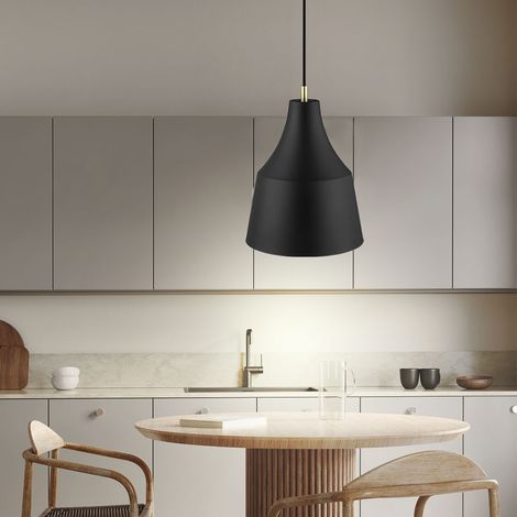 Pendel Leuchte Wohn Ess Zimmer Beleuchtung Decken Strahler schwarz rund Hänge Lampe Nordlux 84223003