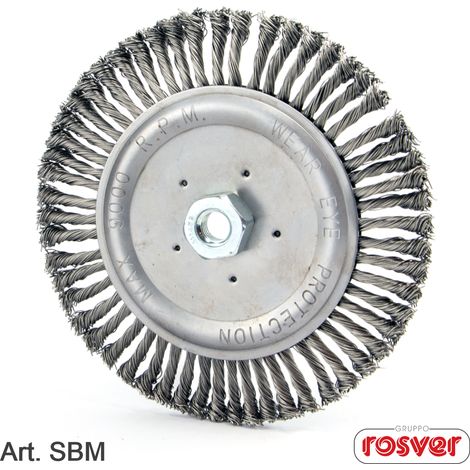 Spazzola alta densità SBM D.100 F.M14 Acciaio - Conf.1pz
