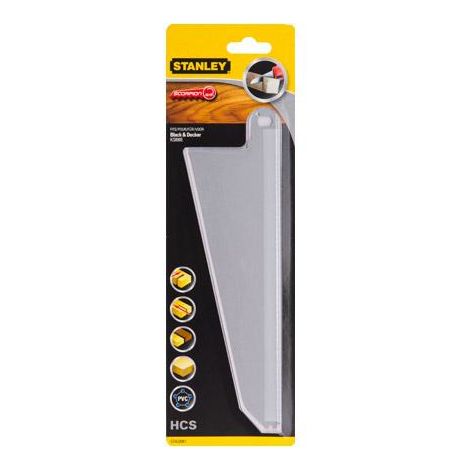 Stanley STA29961-XJ, hoja de sierra de sable, para madera noble y blanda, acero de alto carbono (HCS), corte preciso, 20 cm, color negro y gris, 1 pieza, blister