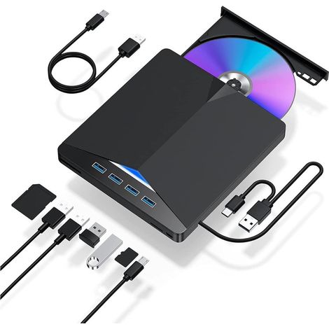 7 en 1 graveur de DVD externe lecteur de carte USB 3.0 ordinateur portable (1/5)