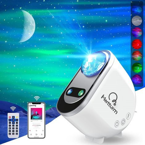 Projecteur Ciel Etoile. Projecteur Galaxie Veilleuse pour Enfants avec Haut-parleur Bluetooth. Lampe Projecteur LED Etoile pour Décoration Chambre. Cadeau. Vraie Lune (1/5)