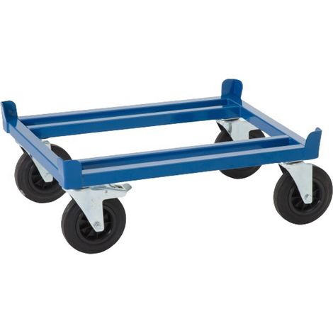 PROVOST - Plateau roulant bas en acier gris (800 x 600 mm) - Châssis monobloc pour manutention domestique