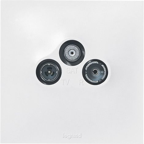Legrand - Prise TV-R-SAT DAB+ Neptune - Blanc (1/4)