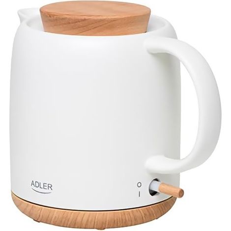Bouilloire électrique Adler AD 1304 - en céramique, Capacité  1,0 L, 1200W - Protection automatique contre l'ébullition sans eau