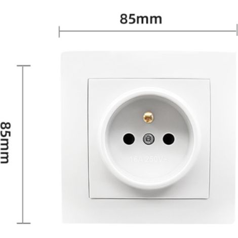 Prise De Courant , Appareillage Saillie Blanc, Connexion Rapide Sans Outil, Protection Enfant Intégrée, Prête À Installer