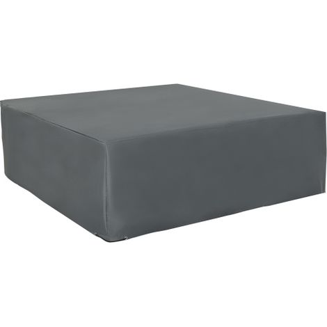 205x192cm Outdoor Garden Rattan Furniture Protective Cover Water UV Resistant Grey (1/5)