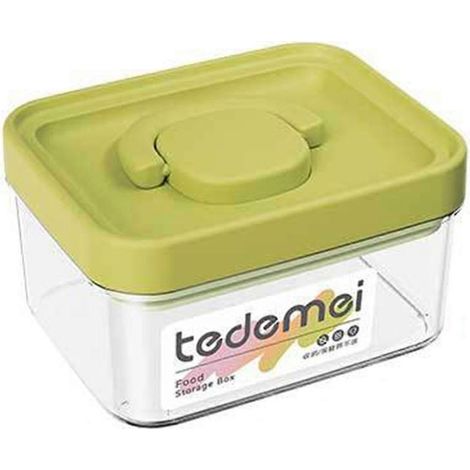 Boîtes de rangement empilables pratiques et multifonctionnelles pour la cuisine, avec couvercles hermétiques, pour une organisation optimale du réfrigérateur et des tiroirs (rose). (1/5)