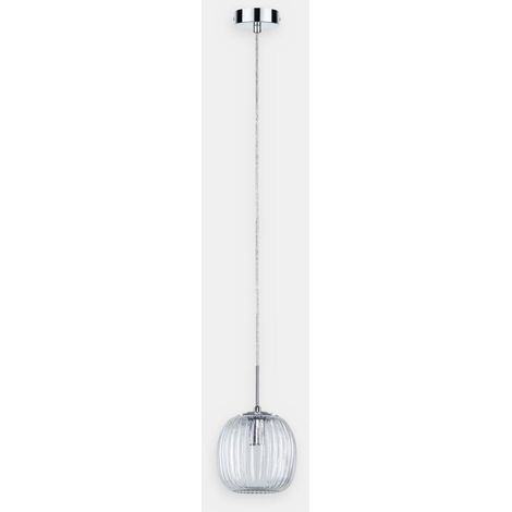 Paulmann Ruya lámpara colgante cromada y transparente 28,5-150 cm
