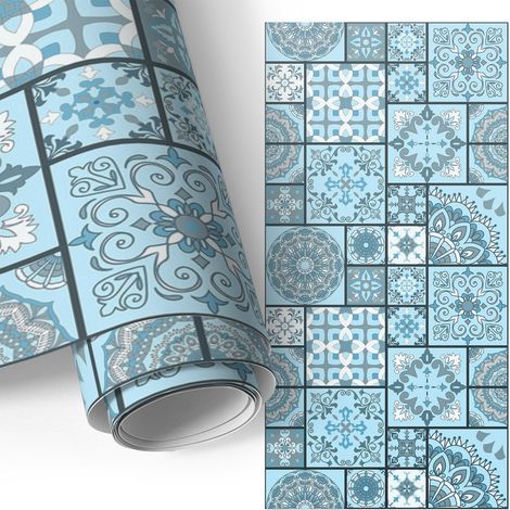 Klebefolie für Möbel - Möbelfolie - Selbstklebefolie - Küche folieren - Dekorfolie - Einfach zu reinigen - Mosaikmuster 75x150 cm