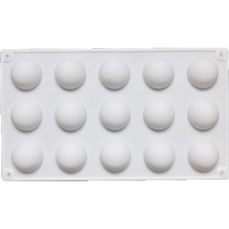 24 cavités Moule en silicone demi-sphère, 5 ml par cavité, pour bombes de chocolat, gelées et desserts (1/5)