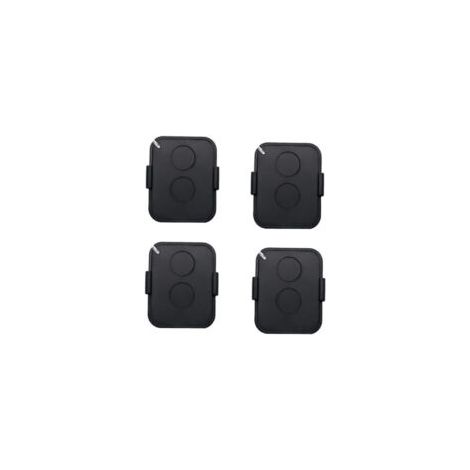 Un conjunto de cuatro mandos a distancia de control de acceso de 2 canales y 433 MHz con códigos de seguridad variables, compatibles con receptores automáticos. - Crezuo
