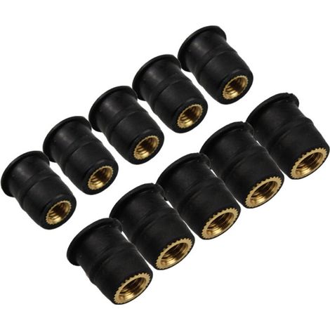 Dadi in gomma M5 da 5 mm metrici per fissaggio cupolino moto, attrezzo per il fissaggio, 50 pezzi (1/4)