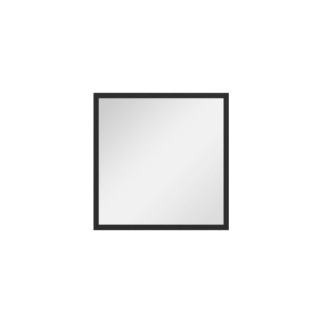 Quadratischer Wandspiegel 50 x 50 cm, schwarzer Holzrahmen, ideal für Badezimmer, Wohnzimmer oder Schlafzimmer