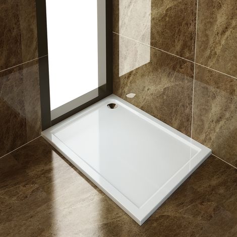 SIRHONA Receveur de douche plat rectangulaire bac à douche 90x120 cm (1/5)