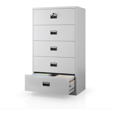 Armoire à fiches métallique, gris, 900x1620x600 mm: SARA XL V5