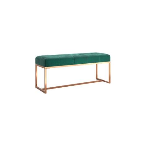 Banc Vert foncé 110x36x45 Velours (1/5)