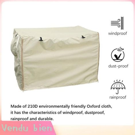 Garosa housse de chenil pour animaux de compagnie Housse de cage pour chien beige 79 x 50,8 x 53 cm, -vent, animalerie hamac (1/4)