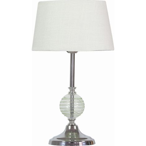 Lampe de table Candellux FERO chromé abat-jour blanc (1/2)