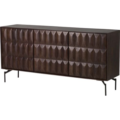 Buffet Velora en bois de manguier marron 160 x 40 x 78 cm