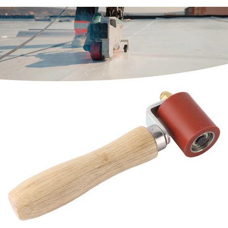 Rouleau de pression en silicone pour le soudage des membranes d'étanchéité PVC. Rouleau de pression en silicone rouge, largeur 40 mm. (1/5)