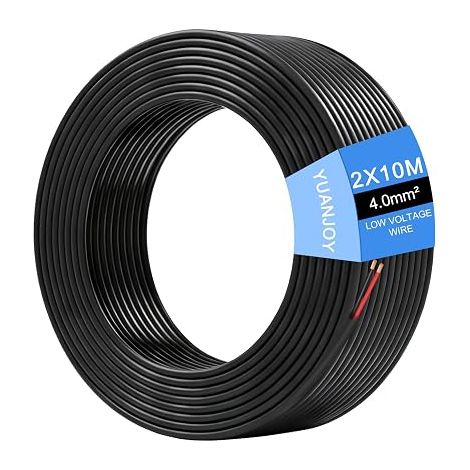 2 4.0mm² 10 Vehicle Cable - Multi-Conductor, Round, Black, for Caravans, Trucks, Trailers (1/4)