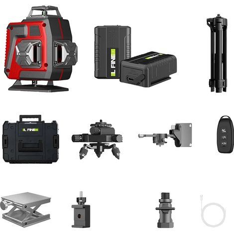 Niveau Laser, Auto-Nivelant 360°, Vertical & Horizontal (1/2)