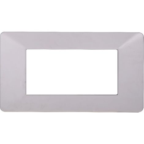 Placca compatibile Vimar Plana 4 moduli plastica colore bianco Ettroit EV83401