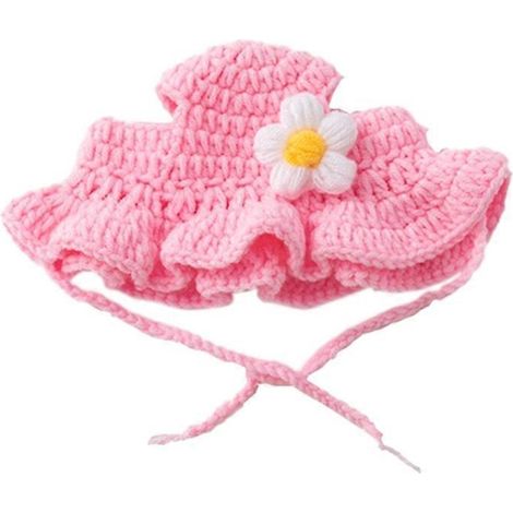 1. Warme Weihnachtsmütze für Hunde, lustige Katzenmütze, Haustierkostüm-Accessoire, rosa, Größe S.